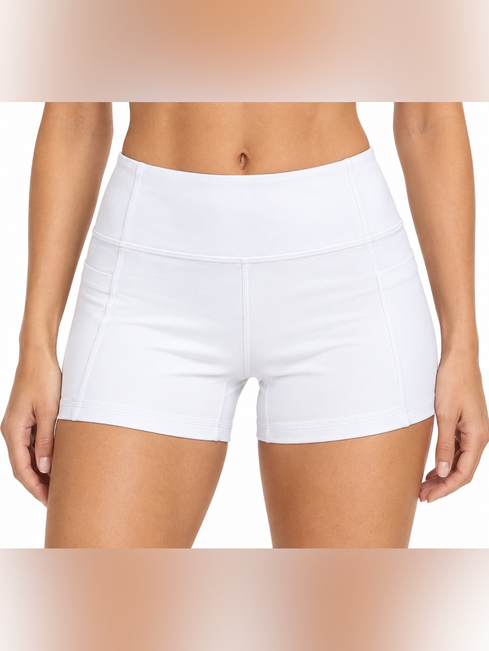 Athleta bike shorts size Small white